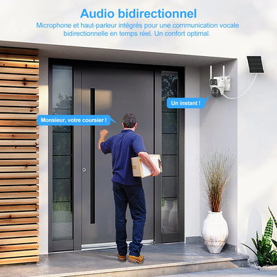 Caméra Solaire 4G Double Objectif Zoom 10X