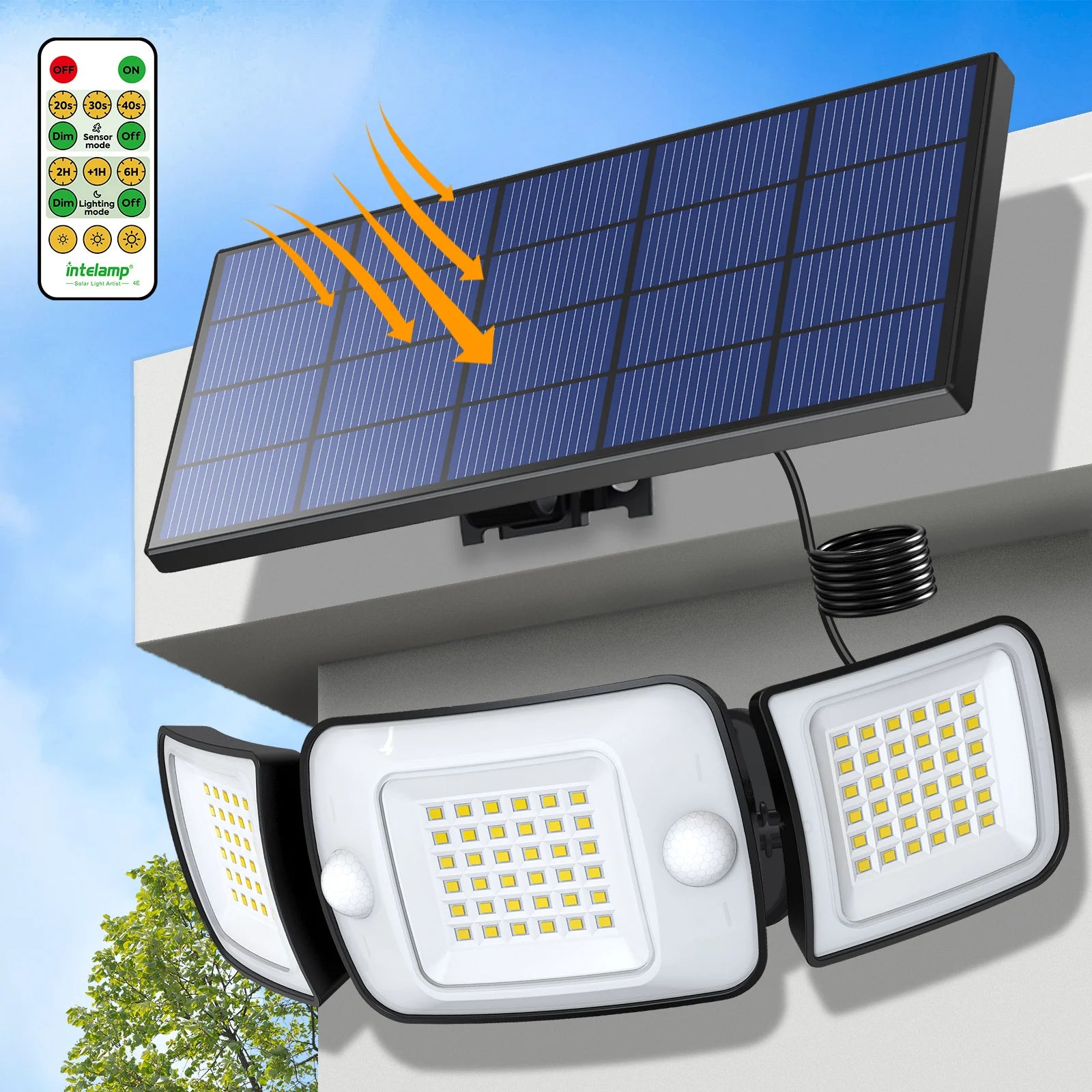 Lampe Solaire Murale Détecteur Mouvement Extérieure