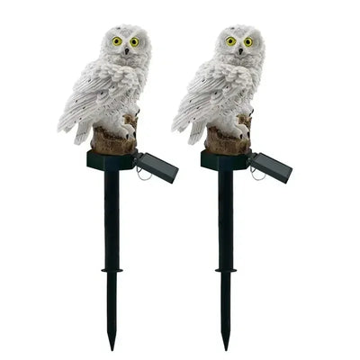 Lampe Solaire Hibou LED Étanche pour Pelouse