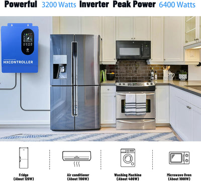 Convertisseur Solaire 3200W 24V vers 220V Pur Sinus MPPT 100A