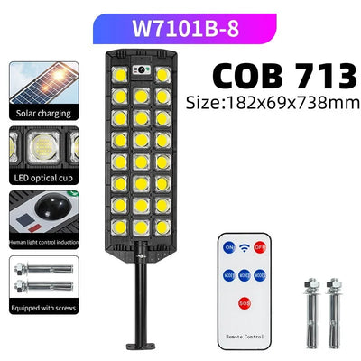 Lampe Solaire de Rue Murale LED Détecteur Mouvement 3 Modes