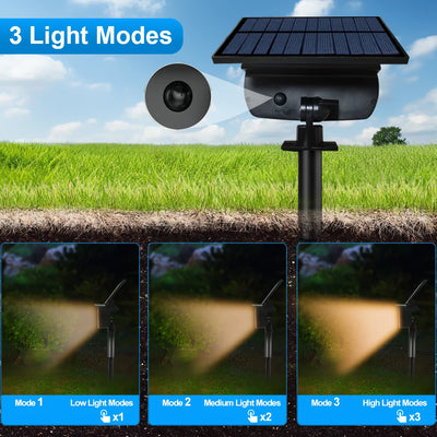 Spot Solaire Jardin 108 LED Projecteur Paysage Extérieur