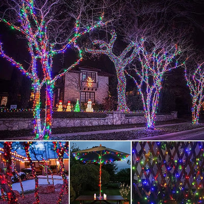 Guirlande Solaire 300 LED 8 Modes Étanche Extérieur