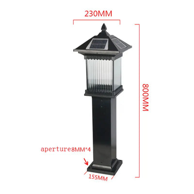 Lampe Solaire de Pilier Extérieure Décorative
