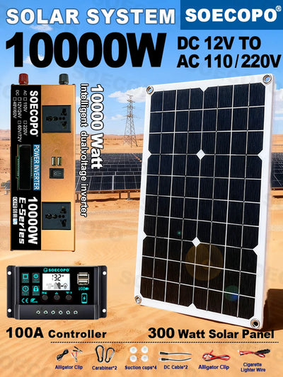 Kit Solaire Hors Réseau 10000W Onduleur Panneaux