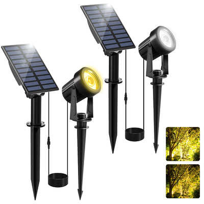 Projecteur Solaire Aluminium Anti-Rouille Jardin Chemin IP65