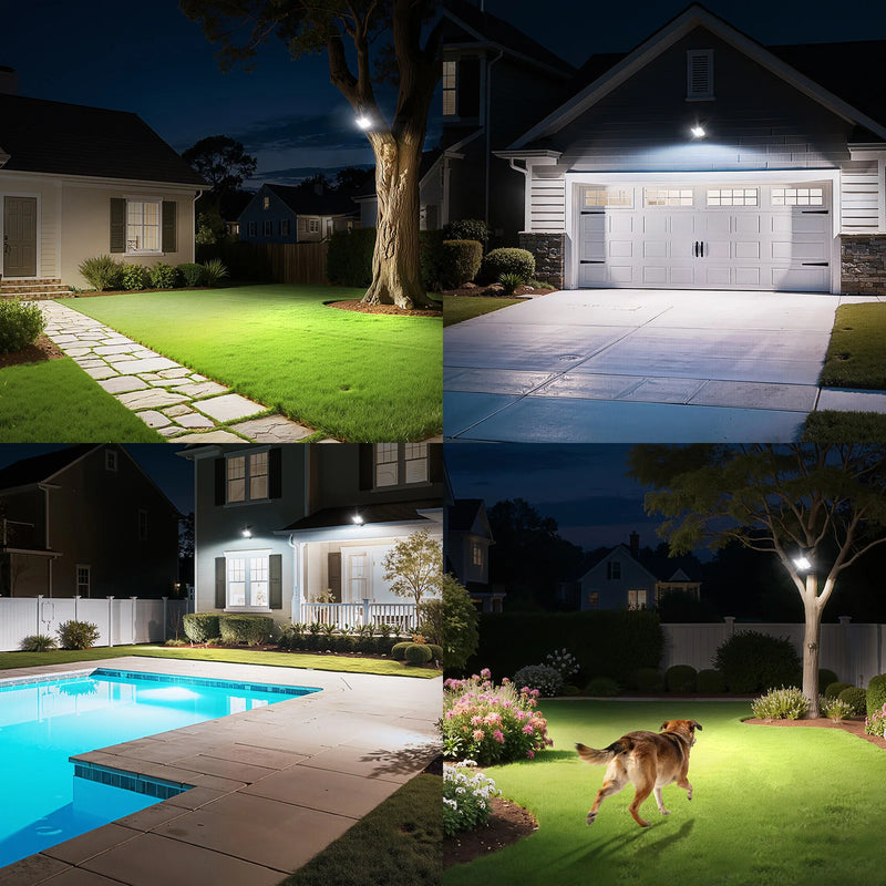 Lot de 4 lampes solaires extérieures connectables étanches IP65 pour jardin
