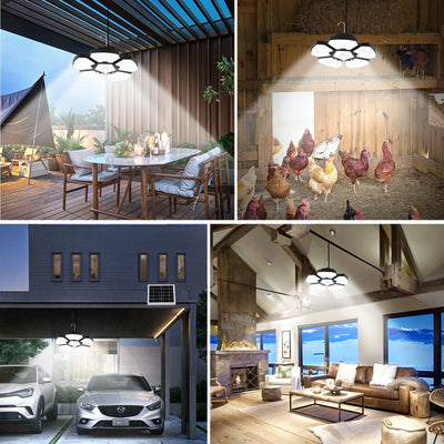 Lampe Solaire Suspendue 156 LED Détecteur Mouvement Garage