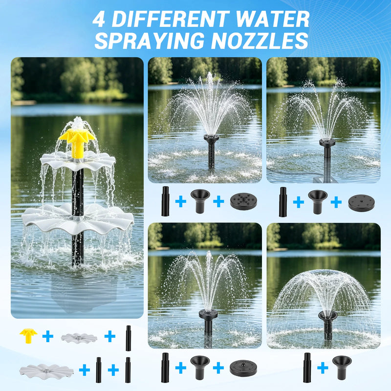 Fontaine Solaire 8 W Étanche pour Bassin à Poissons