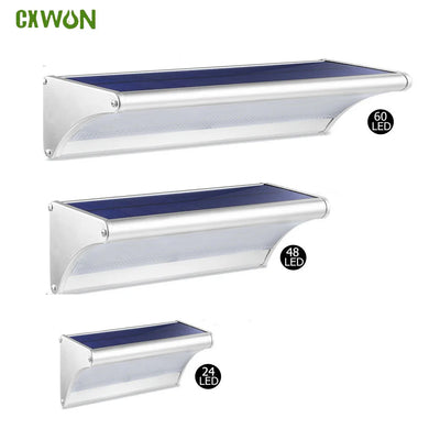 Lampe Solaire Extérieur Détecteur de Mouvement 60 LED 6000mAh