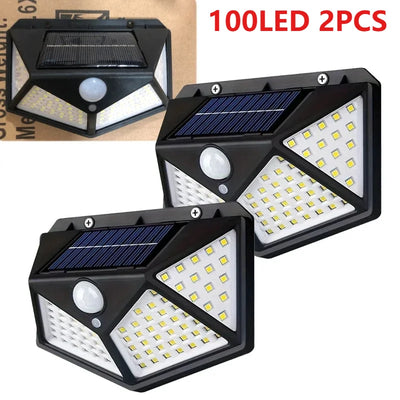Applique Murale Solaire Extérieur 468 LED Détecteur de Mouvement