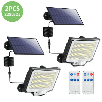 Réverbère Solaire LED 328 Capteur PIR Télécommande