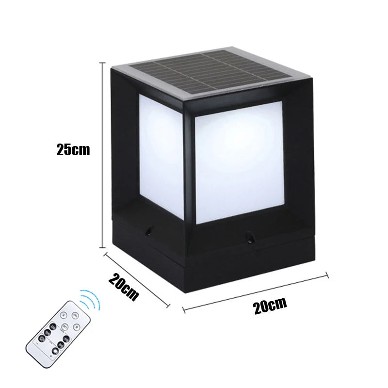 Borne solaire LED extérieure en aluminium