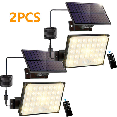 Projecteur Solaire 127 LED Blanc Chaud Détecteur Mouvement IP65