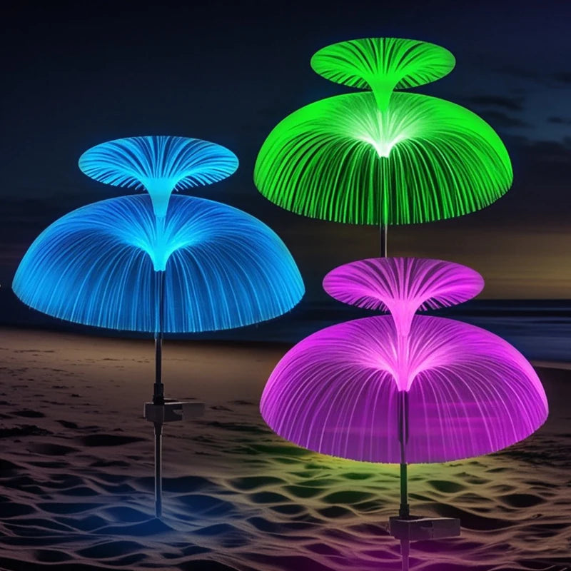 Lampe Solaire Méduse Multicolore de Jardin