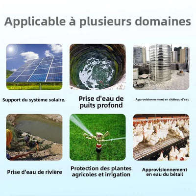 Pompe Submersible Solaire pour Puits Profond 70m