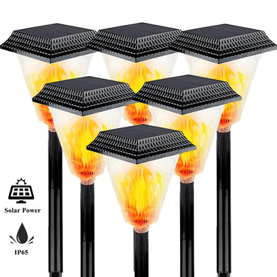 Torche Solaire LED Clignotante Décorative IP65