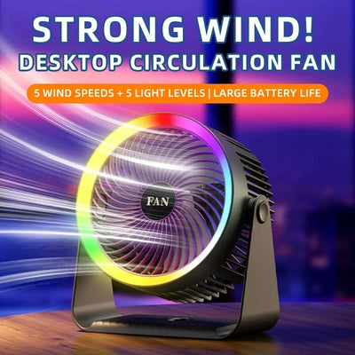 Ventilateur Solaire Portable Rechargeable de Camping