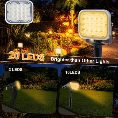 Lampe Solaire Extérieure IP65 Éclairage Paysage Jardin