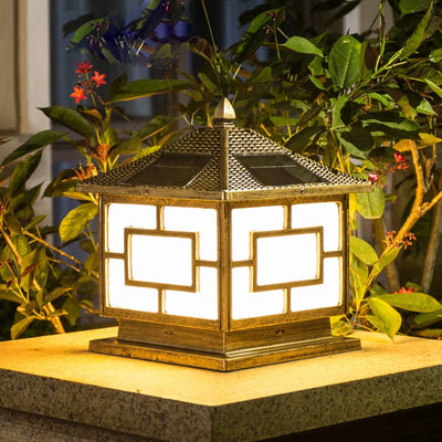 Lampe Solaire de Pilier Colonne Extérieure Étanche