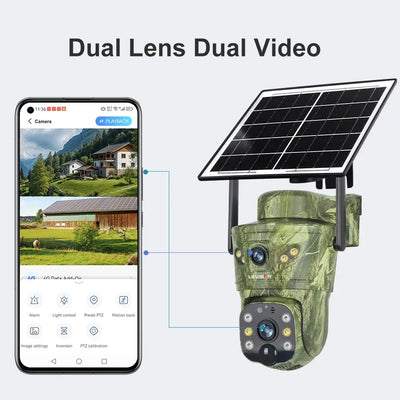 Camera Solaire 4K Double Ecran 4G Exterieure