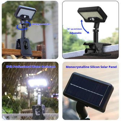 Lampe Solaire à Clipser Extérieur Double Usage Jardin