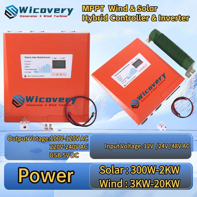 Onduleur Hybride Solaire et Éolien 5 kW à 10 kW 12V 48V 220V