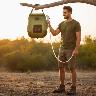 Sac de Douche Solaire 20 L avec Poche Filet