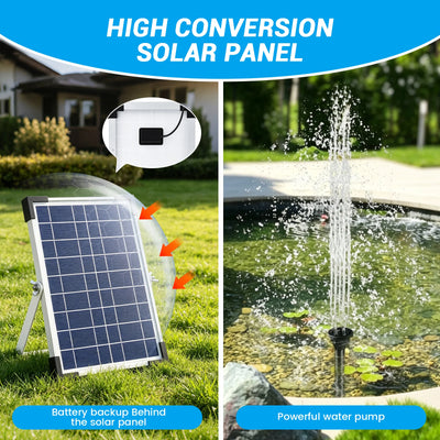 Fontaine Solaire 8 W Étanche pour Bassin à Poissons