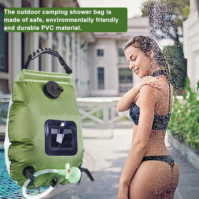 Douche Solaire de Camping 20L avec Pomme de Douche et Tuyau