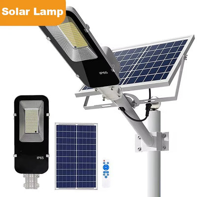 Lampadaire Solaire 1000W Puissant Crépuscule Aube Étanche Extérieur