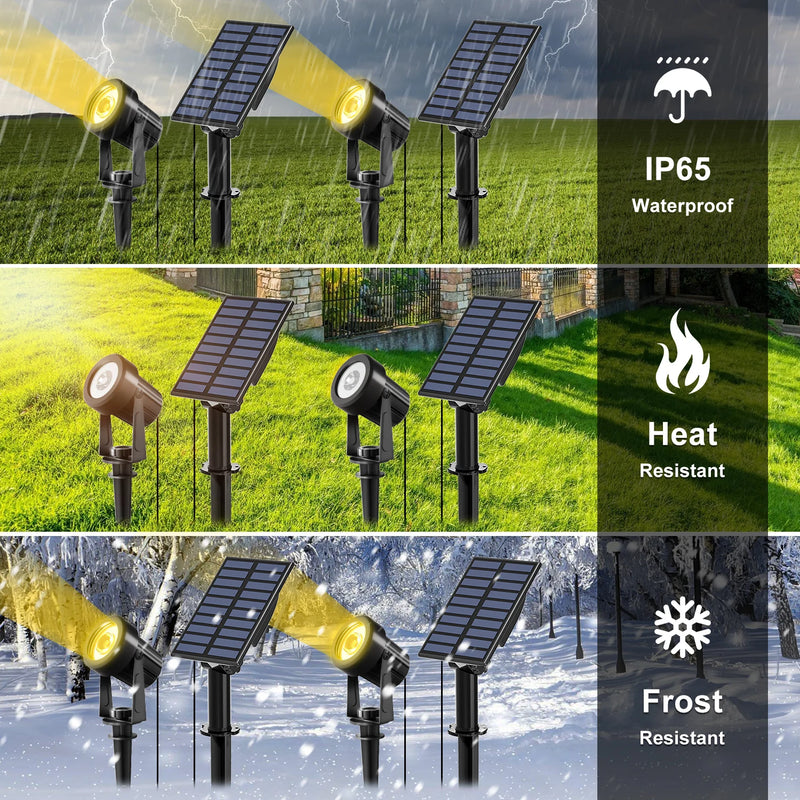 Projecteur solaire en aluminium anti-rouille pour jardin