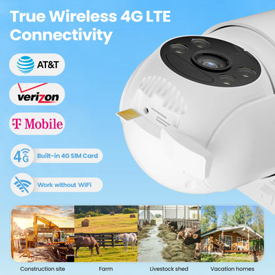 Caméra Solaire 4G Sans Fil Audio Bidirectionnel - vue 2