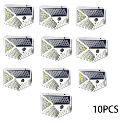 Lampe Solaire Extérieur Détecteur de Mouvement 100 LED Murale
