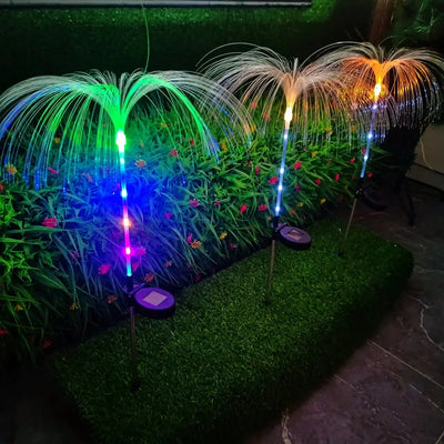 Lampe Solaire Méduse et Fleurs Lumineuses pour Jardin