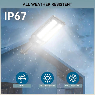 Lampadaire Solaire 480 LED Blanc Froid 6500K Télécommande