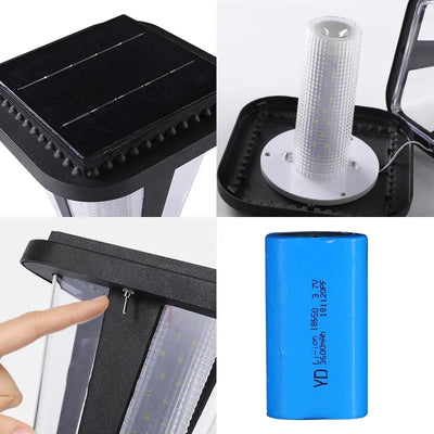 Borne Solaire de Pelouse LED Étanche pour Jardin