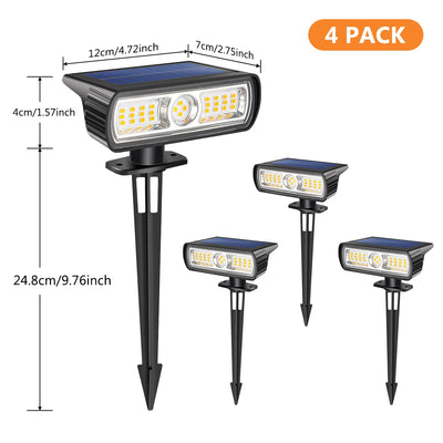 Spot Solaire Extérieur 2 Modes Étanche Éclairage Paysager Jardin
