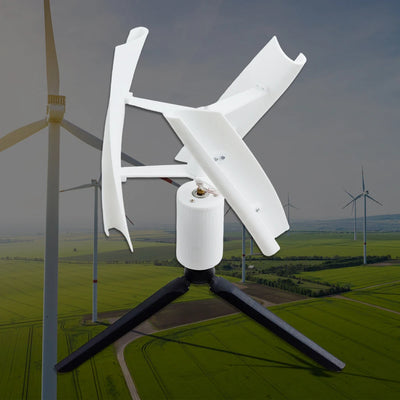 Micro Éolienne Verticale Hybride Éolien-Solaire Sans Balais