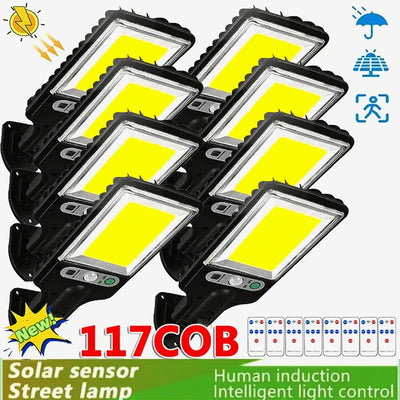Applique Murale Solaire Extérieur Détecteur de Mouvement avec Télécommande
