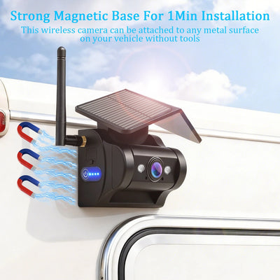 Caméra de Recul Solaire WiFi 1080P IP68 Camion et Camping-Car