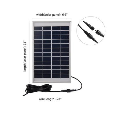 Fontaine Solaire 5 W 250 L/h à 4 Buses pour Étang et Bassin