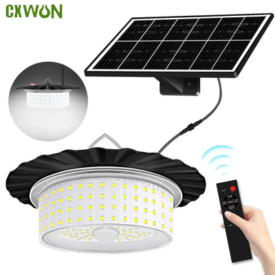 Plafonnier Solaire Hangar et Garage 244 LED avec Télécommande et Câble 5M