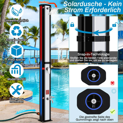 Douche Solaire de Jardin Colonne Pluie 35 et 40 L