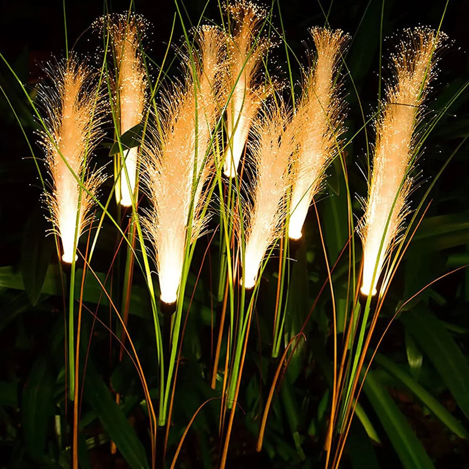 Piquet Solaire Jardin Roseau Lumineux LED Étanche