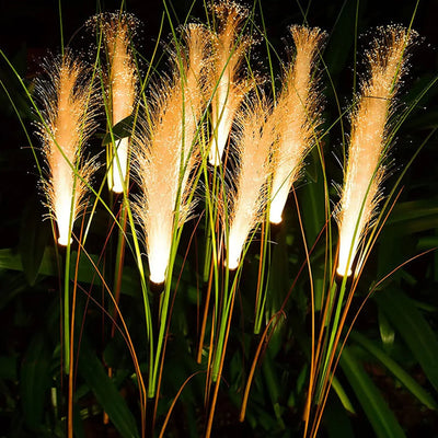 Piquet Solaire Jardin Roseau Lumineux LED Étanche