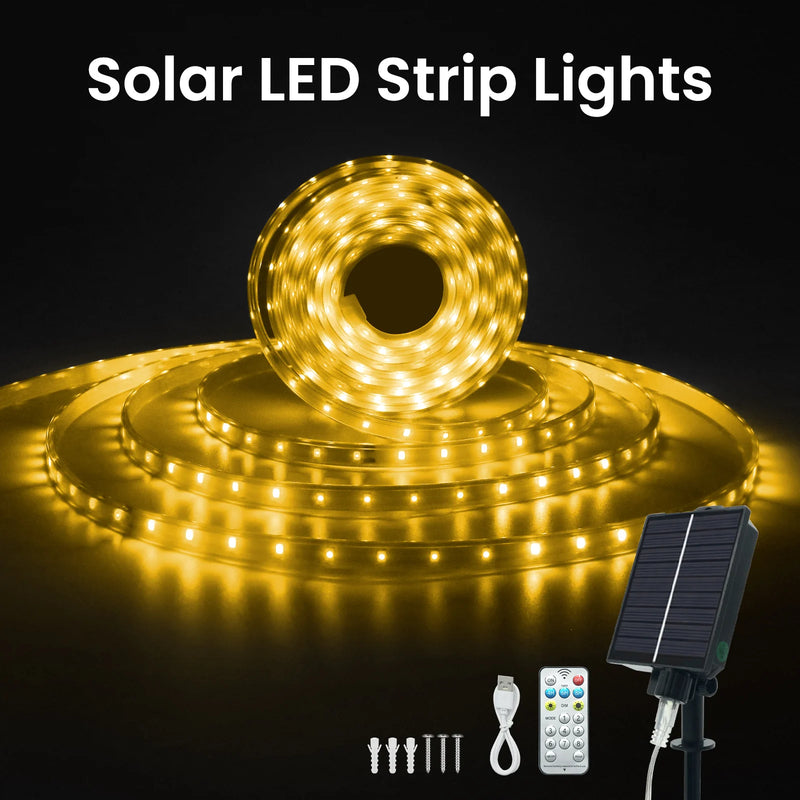 Ruban LED solaire SMD2835 étanche pour extérieur