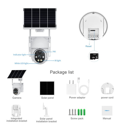 Camera Solaire Sans Fil Double Objectif Suivi Auto