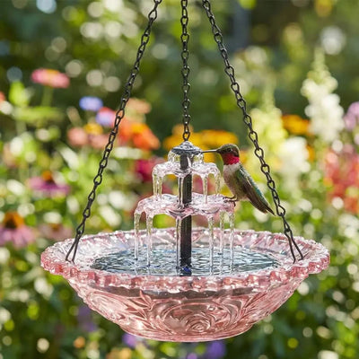Fontaine Solaire Suspendue Cascade 3 Niveaux pour Oiseaux