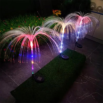 Lampe Solaire Méduse et Fleurs Lumineuses pour Jardin